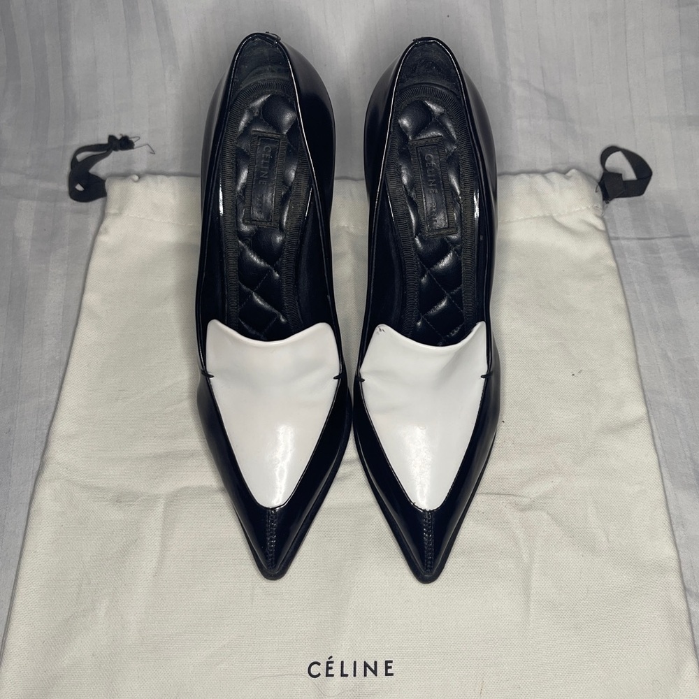 Celine Black and White Heels
